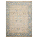 9x12 Gray Hand Knotted Traditional Afghan Oushak Wool Oriental Area Rug