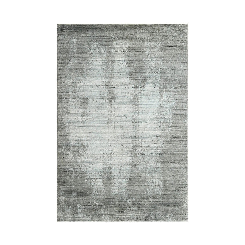 5x7 Gray, Silver Hand Knotted 100% Wool Modern & Contemporary Oriental Area Rug