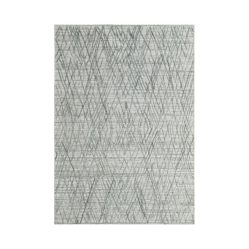 4x6 Tone on Tone Gray Hand Knotted 100% Wool Modern & Contemporary Oriental Area Rug