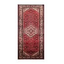 3'6" x 10'4" Runner Herizz Hand Knotted Red Medallion Traditional Wool Oriental Area Rug