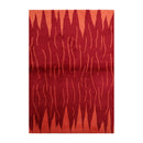 4x6 Red Hand Knotted Tibetan Modern Abstract Wool Oriental Area Rug
