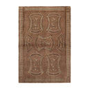 4x6 Taupe Hand Knotted Tibetan Transitional All-Over Wool & Silk Oriental Area Rug