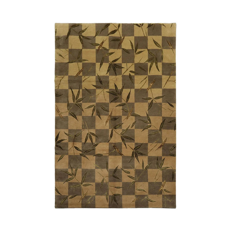 6x9 Green Hand Knotted Tibetan Transitional Floral Wool Oriental Area Rug