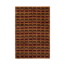 6x9 Green Hand Knotted Tibetan Transitional  Striped Wool Oriental Area Rug