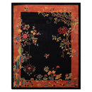 LoomBloom  Multi Sizes Black Hand Tufted Floral Chinese Art Deco New Zealand Wool Oriental Area Rug