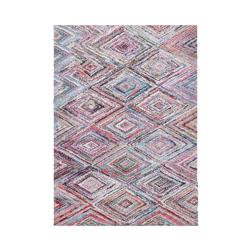5' x 7' Handmade Zig Zag Medley Cotton Chindi Area rug Contemporary Multi