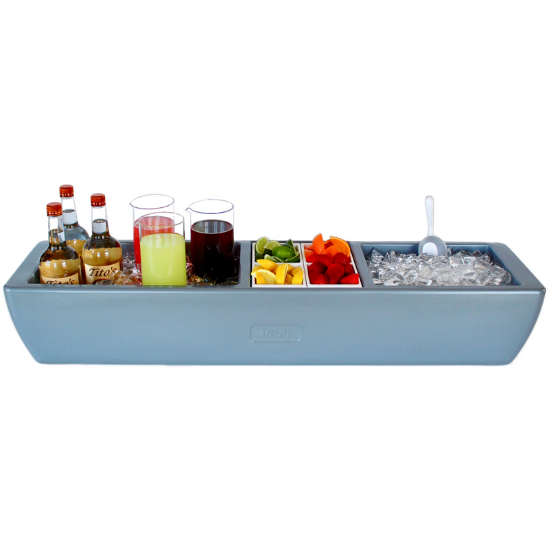 REVO Party Barge Cooler | Metallic Gray | Insulated Beverage Tub