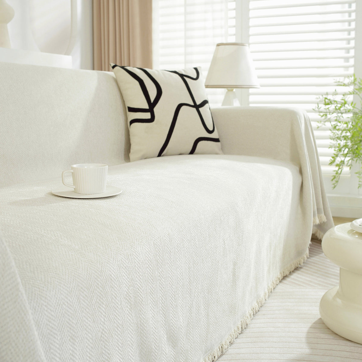 Chenille Herringbone Couch Protector Blanket, Stylish Throw Blankets for Couch and Couch Throw Cover, photo 13 of 42