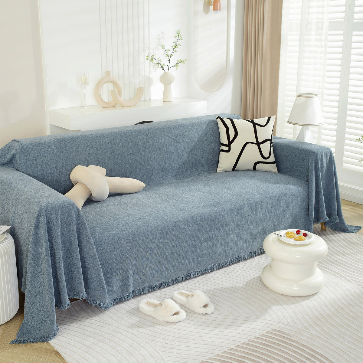 Chenille Herringbone Couch Protector Blanket, Stylish Throw Blankets for Couch and Couch Throw Cover, photo 17 of 42