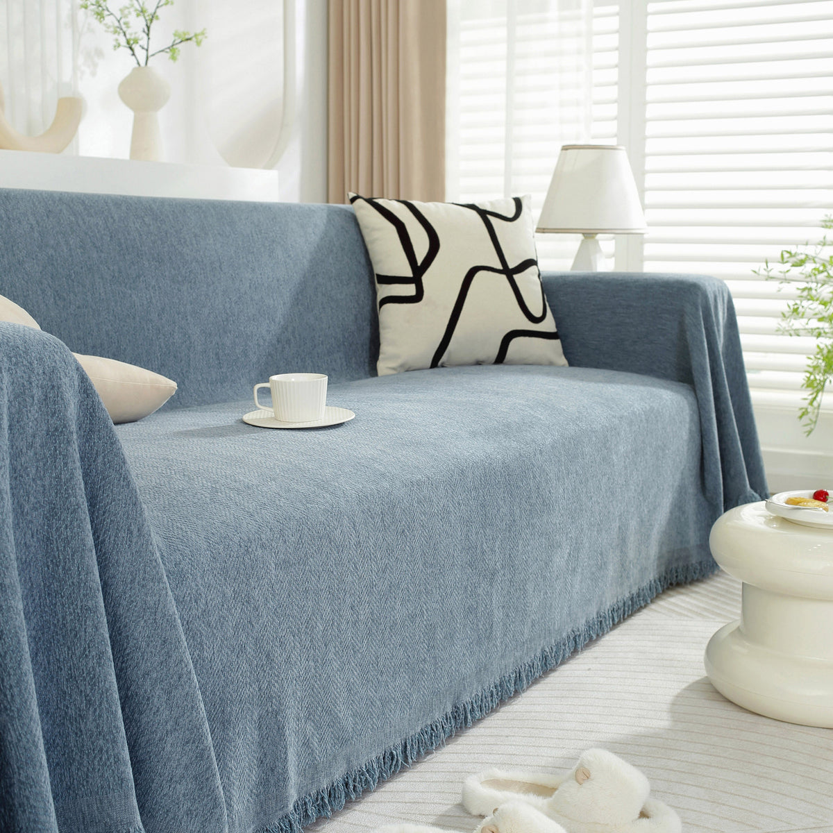 Chenille Herringbone Couch Protector Blanket, Stylish Throw Blankets for Couch and Couch Throw Cover, photo 20 of 42