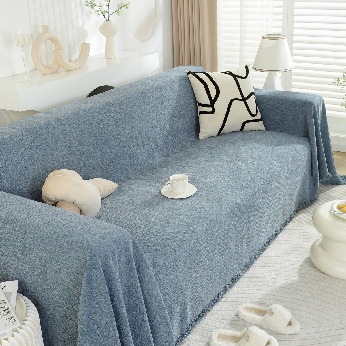 Chenille Herringbone Couch Protector Blanket, Stylish Throw Blankets for Couch and Couch Throw Cover, photo 24 of 42