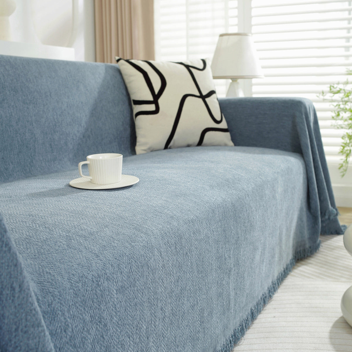 Chenille Herringbone Couch Protector Blanket, Stylish Throw Blankets for Couch and Couch Throw Cover, photo 25 of 42