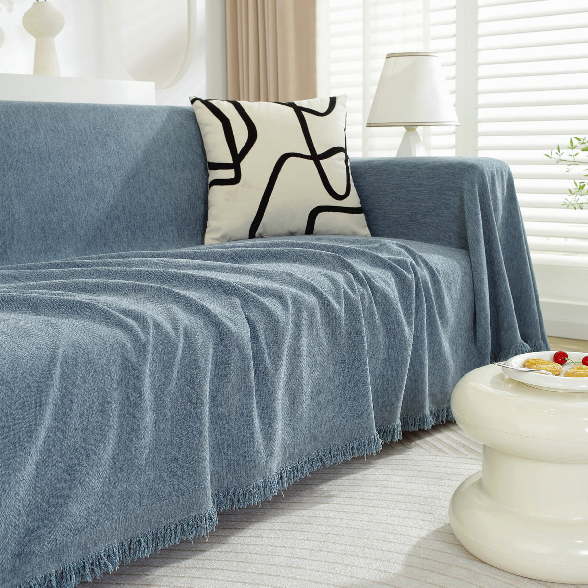 Chenille Herringbone Couch Protector Blanket, Stylish Throw Blankets for Couch and Couch Throw Cover, photo 26 of 42