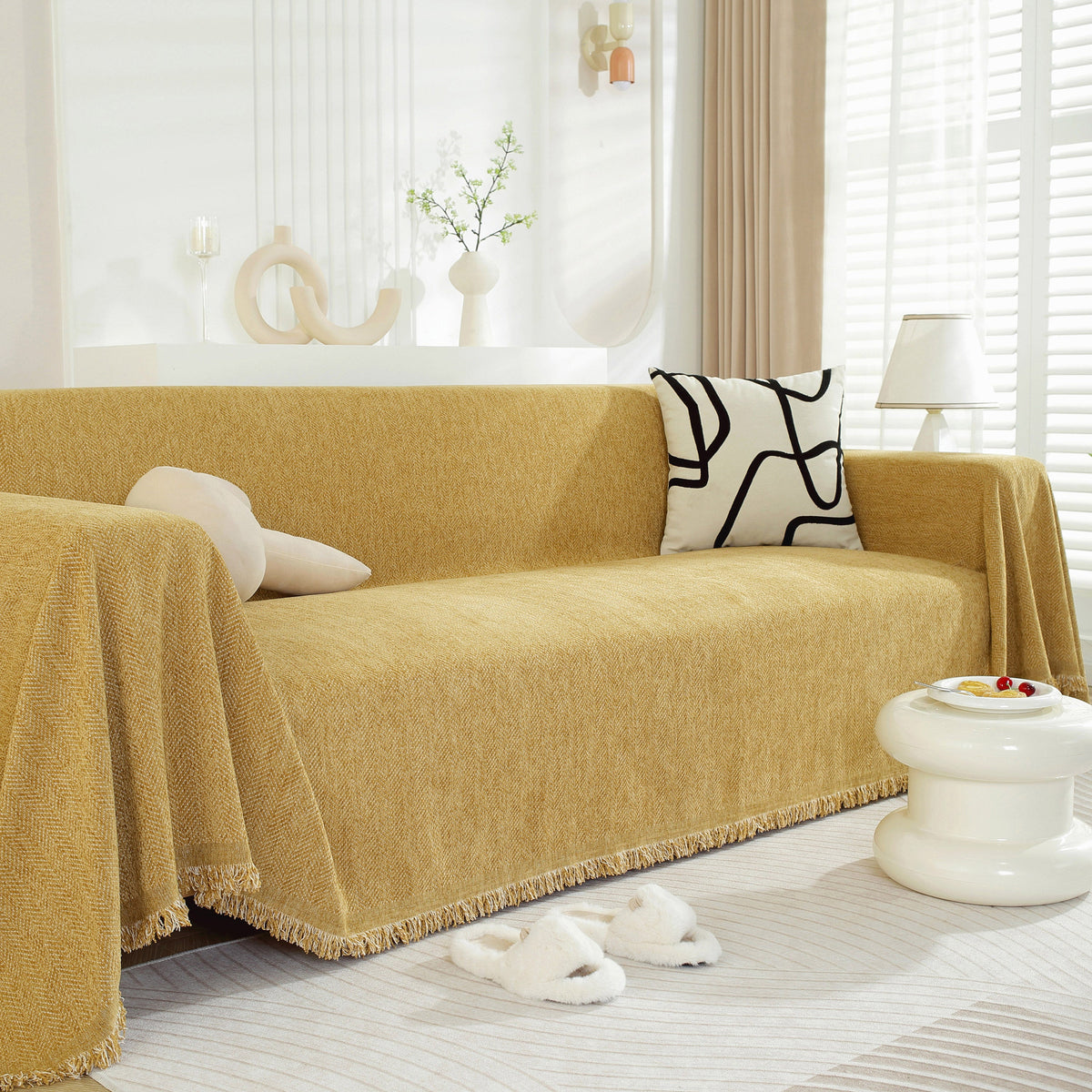 Chenille Herringbone Couch Protector Blanket, Stylish Throw Blankets for Couch and Couch Throw Cover, photo 33 of 42