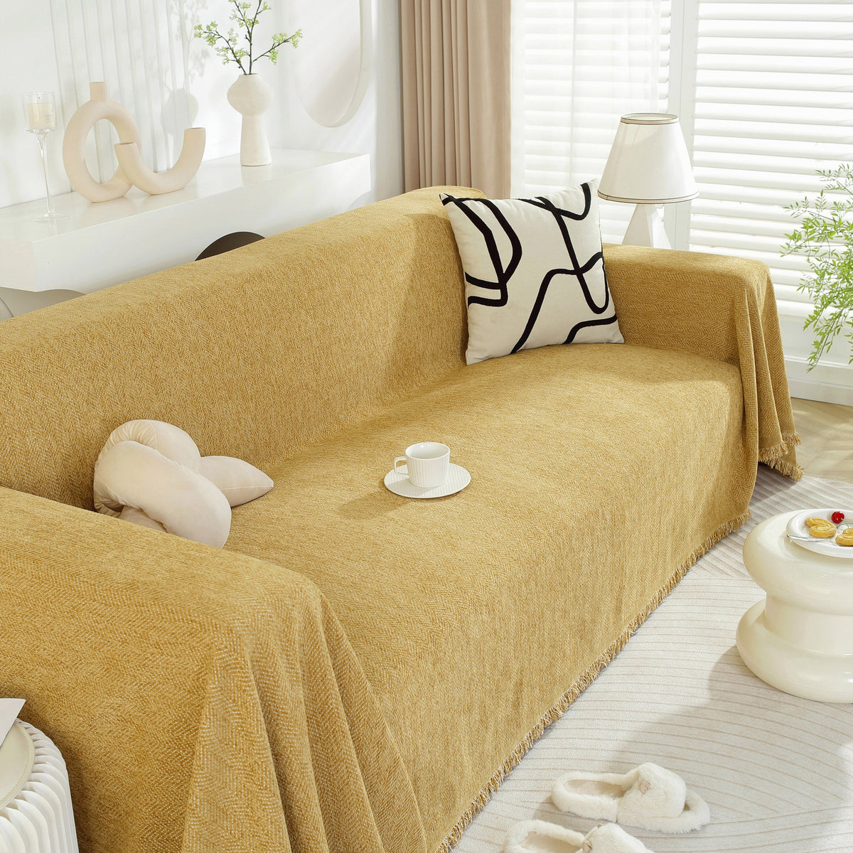 Chenille Herringbone Couch Protector Blanket, Stylish Throw Blankets for Couch and Couch Throw Cover, photo 39 of 42