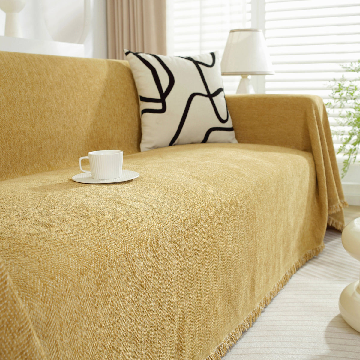 Chenille Herringbone Couch Protector Blanket, Stylish Throw Blankets for Couch and Couch Throw Cover, photo 40 of 42