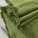 Chenille Herringbone Couch Protector Blanket, Stylish Throw Blankets for Couch and Couch Throw Cover