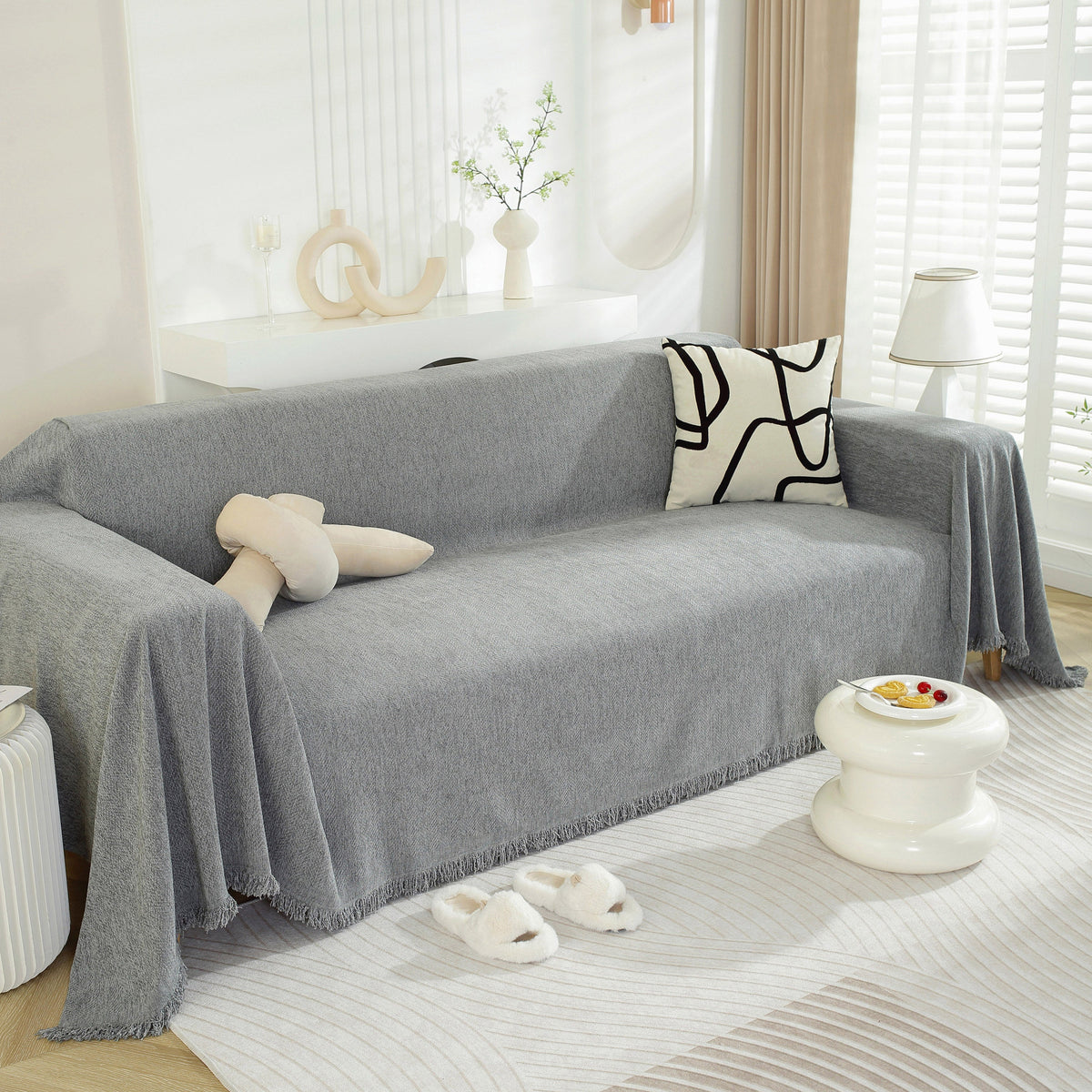 Chenille Herringbone Couch Protector Blanket, Stylish Throw Blankets for Couch and Couch Throw Cover, photo 42 of 42