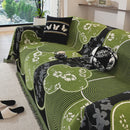 Modern Retro Sofa Throw - Decorative, Washable Chenille Blanket & Couch Protector