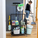 The Everything Utility Cart with Pegboard & Bucket Rack