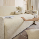 3D Jacquard Leaf Pattern Couch Slipcover, High Stretch Washable Textured Sofa Cover by Slipcover KAS™