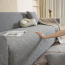 3D Jacquard Leaf Pattern Couch Slipcover, High Stretch Washable Textured Sofa Cover by Slipcover KAS™