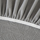 3D Jacquard Leaf Pattern Couch Slipcover, High Stretch Washable Textured Sofa Cover by Slipcover KAS™