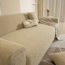 3D Jacquard Leaf Pattern Couch Slipcover, High Stretch Washable Textured Sofa Cover by Slipcover KAS™