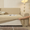 3D Jacquard Leaf Pattern Couch Slipcover, High Stretch Washable Textured Sofa Cover by Slipcover KAS™