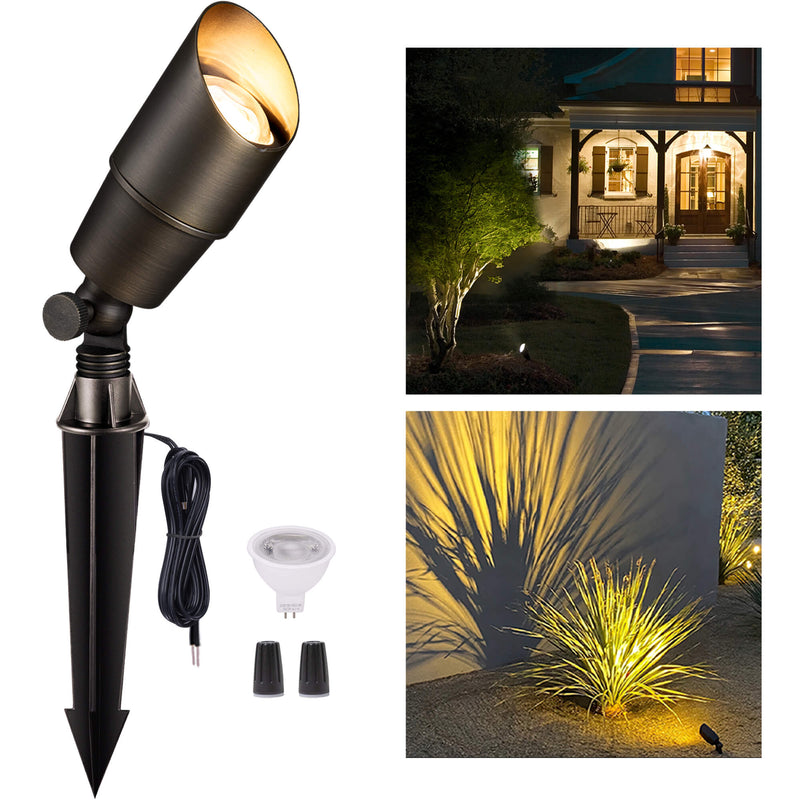 Gardenreet Small Solid Brass Landscape Spotlight - Bronze/Black/Copper (2101)