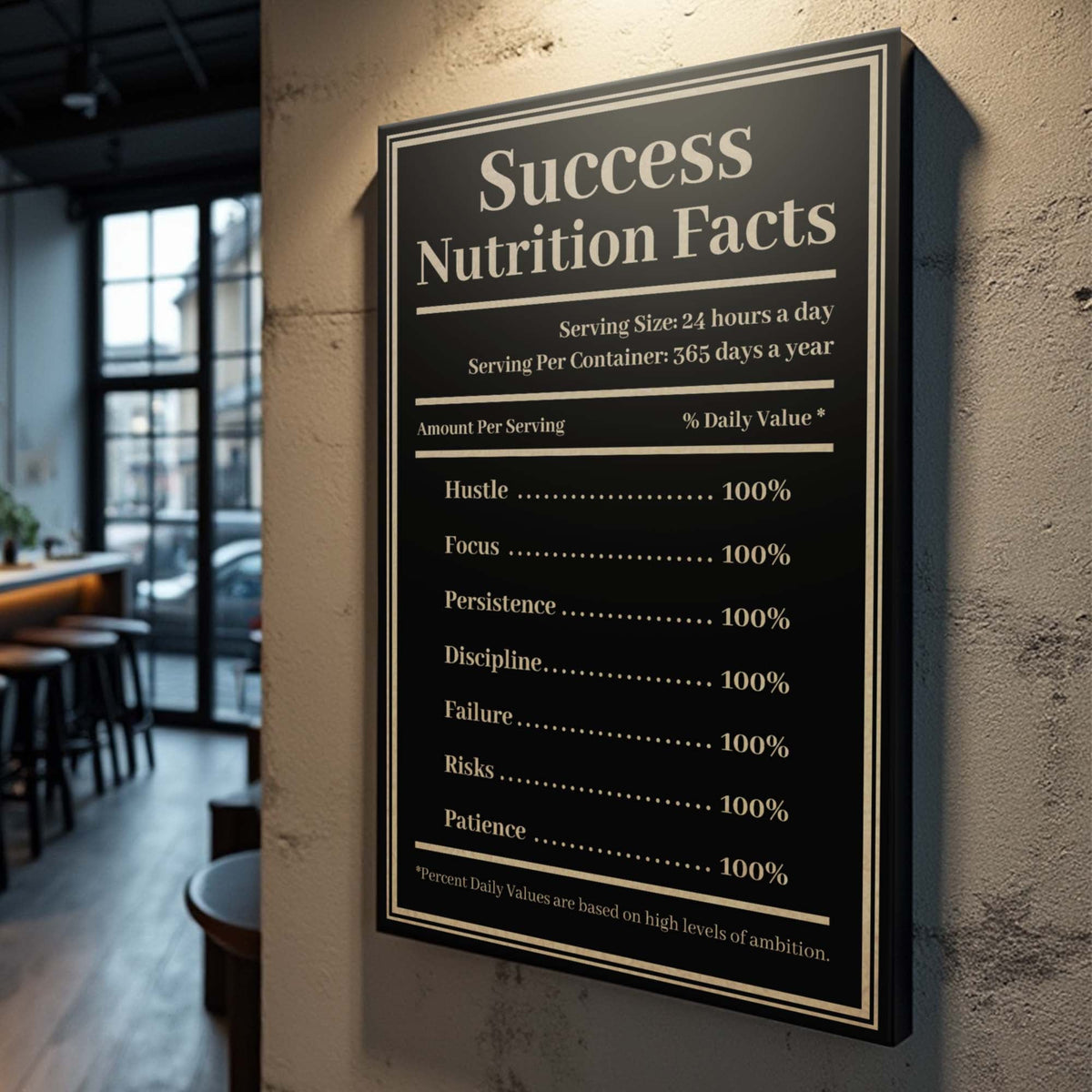 Ingredients For Success Motivational Wall Sign, photo 3 of 10