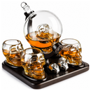 Skull Skeleton Wine & Whiskey Globe Decanter Set 850 mL