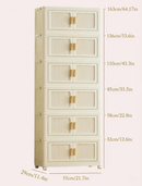 2-6 Layer Foldable Rolling Storage Bin Cabinet | Large Capacity Closet Organizer by 2Dropme