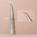 2 Pcs Set 6" Durable Stainless Steel Tweezer Set: Rust-resistant, Highly Elastic, Anti-static