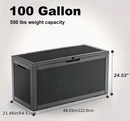 75 Gallon Heavy-Duty Outdoor Deck Box – Waterproof Patio Storage Box with Hinged Lid, Lockable & Easy Assembly by 2Dropme