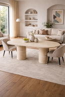 Zenith Travertine Dining Table by Marmony Concept