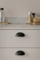 Matte Black "Baron" Cup Pull and Knobs
