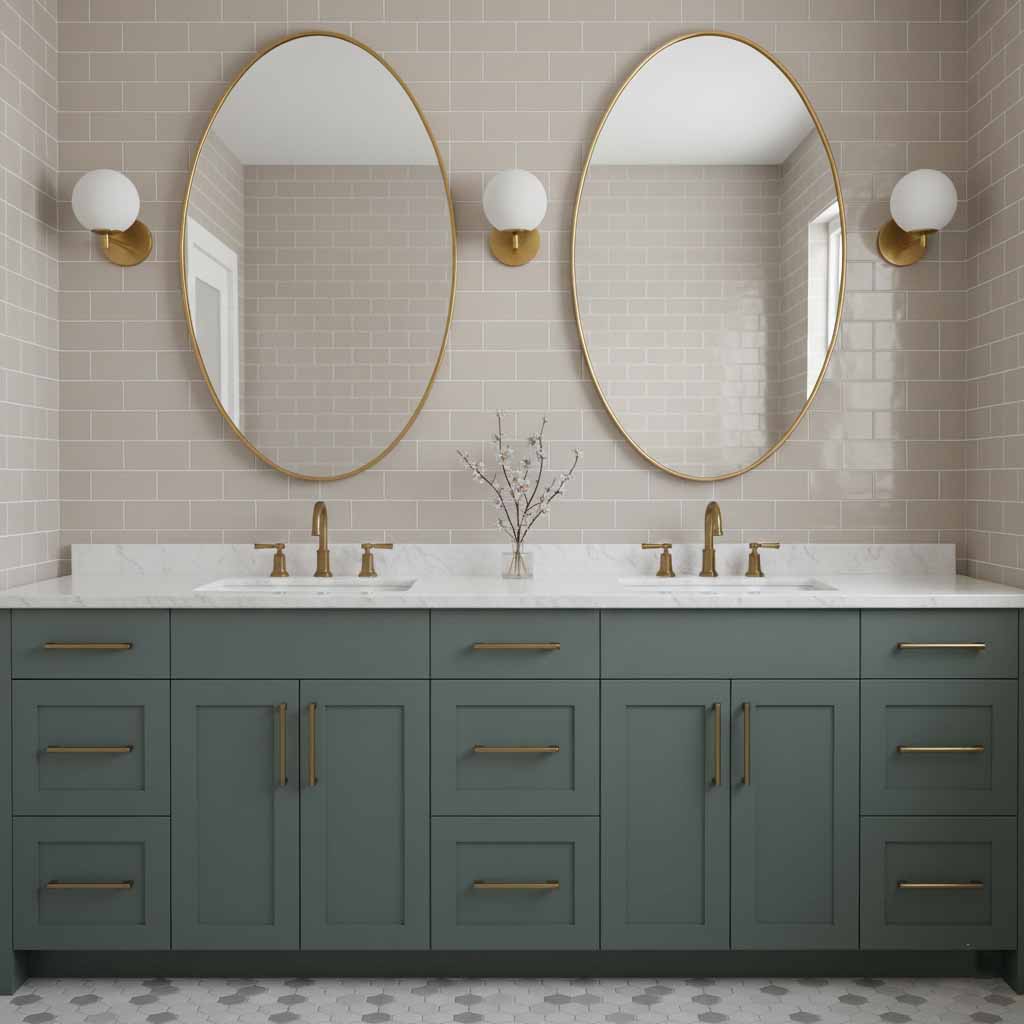 Oval Mirror - Brass Oval Wall Mirror