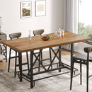 62.99" Bar Table, Farmhouse Pub Bar Counter Height Table(without Footrest)