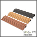 Deck Tile <b>Ramp Edge</b> - for Premium WPC Interlocking Tiles | DECKO (11.8" x 3.1" x 0.8") - (One Piece)