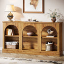 63" Console Table, Farmhouse Entryway Table with 3 Tier Storage