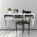 Wall Mounted Floating Computer Table Desk Storage Shelf-White by LJGDeals