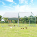 13 x 13 Feet Walk-in Chicken Coop with Waterproof Cover for Outdoor Backyard Farm by LJGDeals