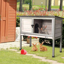 Small Elevated Rabbit Hutch with Hinged Asphalt Roof and Removable Tray by LJGDeals