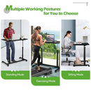 Height Adjustable Computer Desk Sit to Stand Rolling by LJGDeals