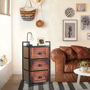 Industrial 3-Layers Fabric Dresser with Fabric Drawers and Steel Frame by DirectDeals