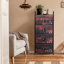 Industrial 4 Fabric Drawers Storage Dresser with Fabric Drawers and Steel Frame by LJGDeals