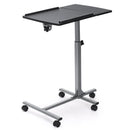 Adjustable Angle Height Rolling Laptop Table-White by DirectDeals