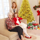 6/7.5 Feet Artificial Tinsel Christmas Tree Hinged with Foldable Stand by LJGDeals