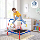 36 Inch Kids Indoor Outdoor Square Trampoline with Foamed Handrail-Blue by LJGDeals